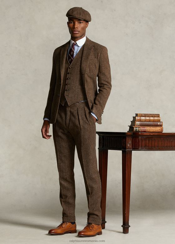 bărbați Ralph Lauren vesta din tweed din colecția morehouse 046881311