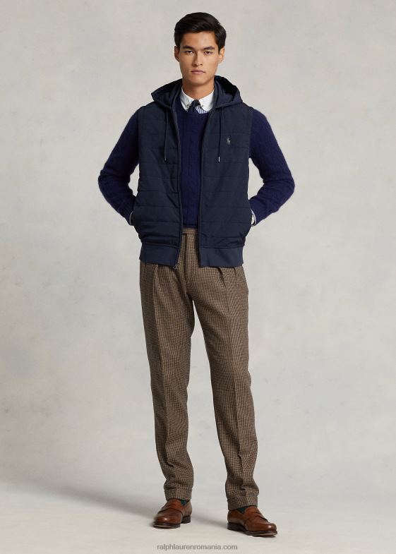 marina aviator bărbați Ralph Lauren vestă hibrid cu glugă 046881165