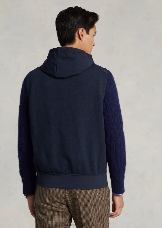 marina aviator bărbați Ralph Lauren vestă hibrid cu glugă 046881165