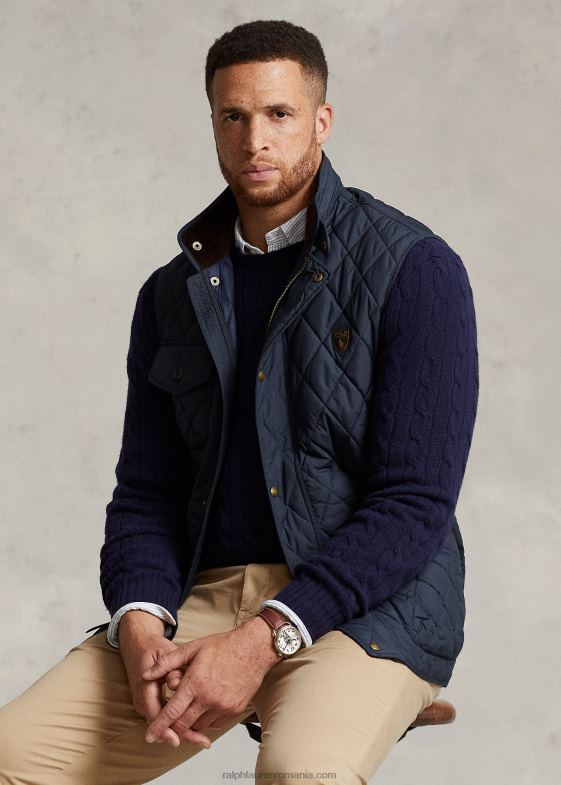 marina de facultate bărbați Ralph Lauren vestă matlasată hidrofugă 046881926