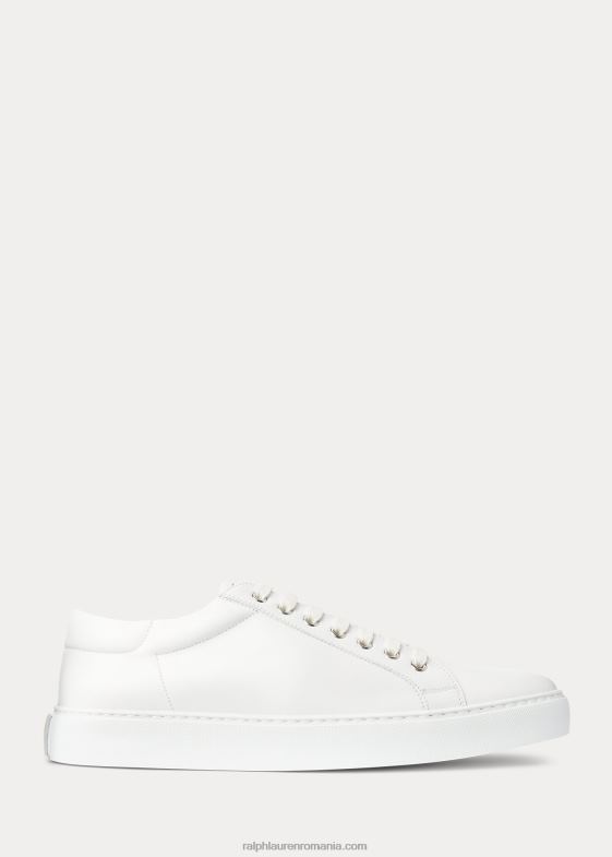 alb bărbați Ralph Lauren adidași severn din piele de vițel 046881945