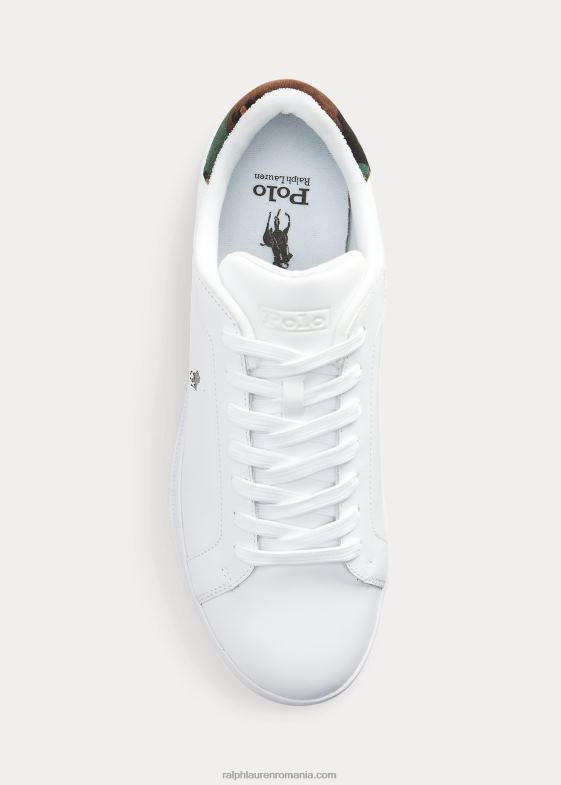 alb/camo bărbați Ralph Lauren pantofi sport Heritage Court II 046888724