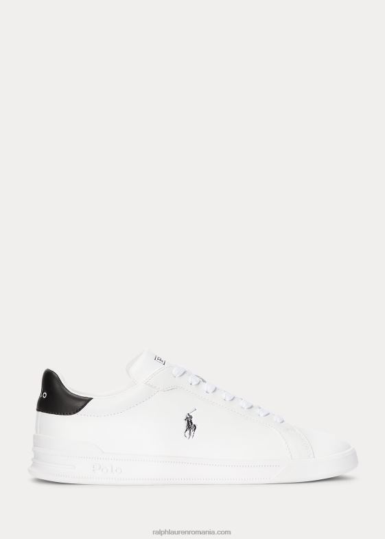 alb negru bărbați Ralph Lauren pantofi sport heritage court ii din piele 046888720