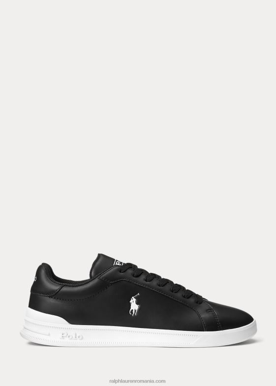 alb negru bărbați Ralph Lauren pantofi sport heritage court ii din piele 046888721