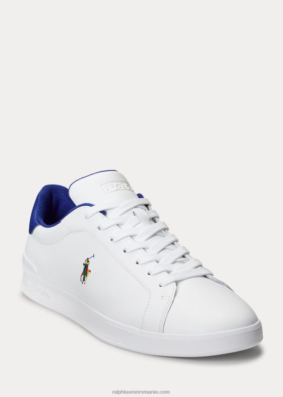 alb/regale bărbați Ralph Lauren pantofi sport heritage court ii din piele 046888723