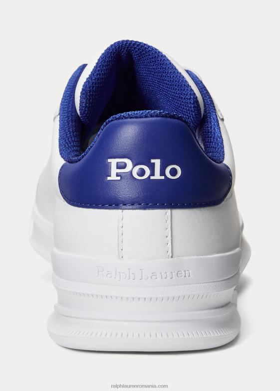alb/regale bărbați Ralph Lauren pantofi sport heritage court ii din piele 046888723