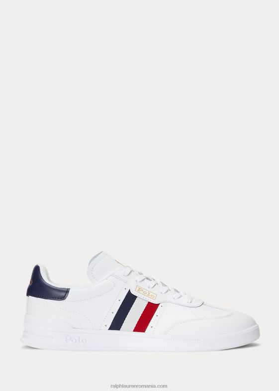 alb/rosu/albastru bărbați Ralph Lauren pantofi sport heritage aera din piele intoarsa si piele 046881976