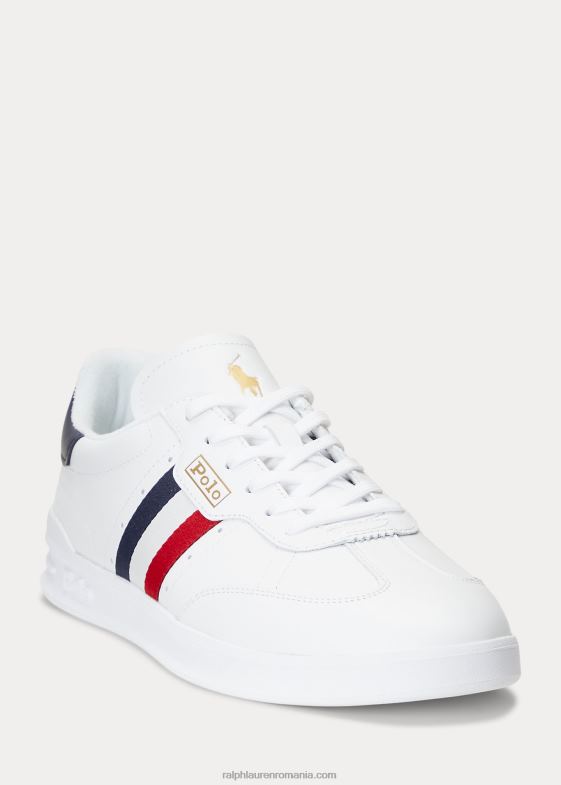 alb/rosu/albastru bărbați Ralph Lauren pantofi sport heritage aera din piele intoarsa si piele 046881976