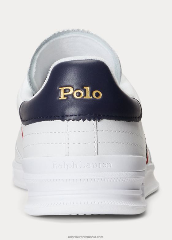 alb/rosu/albastru bărbați Ralph Lauren pantofi sport heritage aera din piele intoarsa si piele 046881976