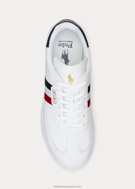 alb/rosu/albastru bărbați Ralph Lauren pantofi sport heritage aera din piele intoarsa si piele 046881976