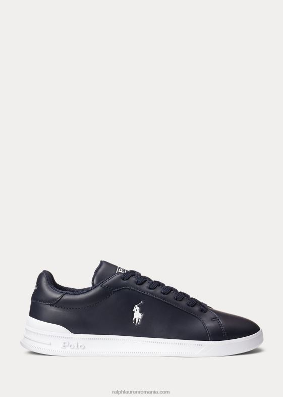 bleumarin/alb bărbați Ralph Lauren pantofi sport heritage court ii din piele 046881975