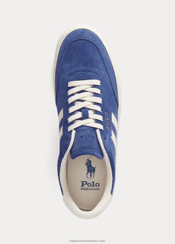 bleumarin deschis bărbați Ralph Lauren adidași de piele de căprioară curte 046881983