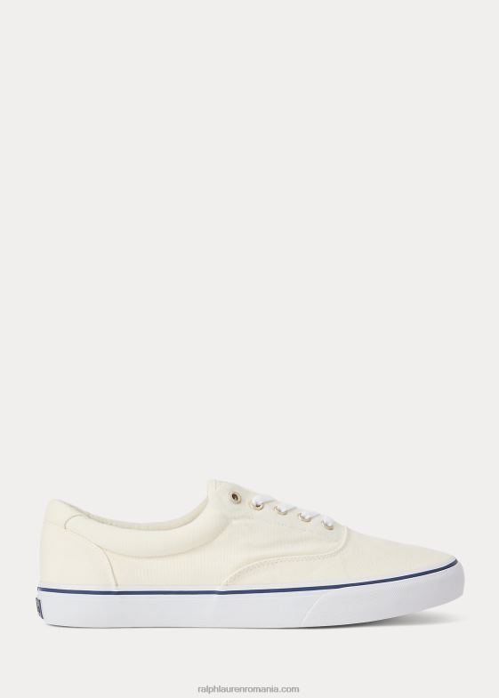 crema de pergament bărbați Ralph Lauren adidași din pânză keaton 046882029
