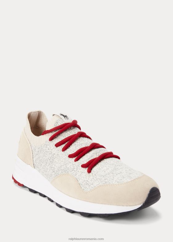 erica gri deschis bărbați Ralph Lauren adidasi trackster 200ii din tricot 046881963