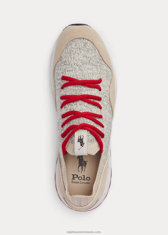 erica gri deschis bărbați Ralph Lauren adidasi trackster 200ii din tricot 046881963