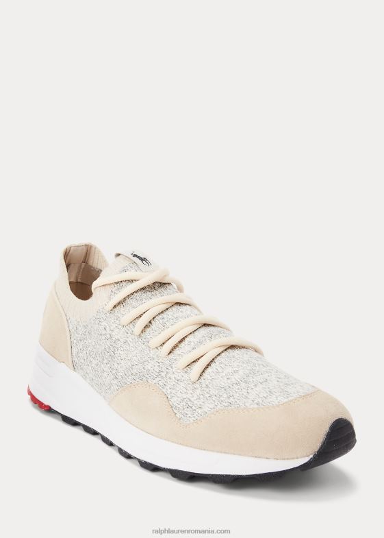 erica gri deschis bărbați Ralph Lauren adidasi trackster 200ii din tricot 046881963