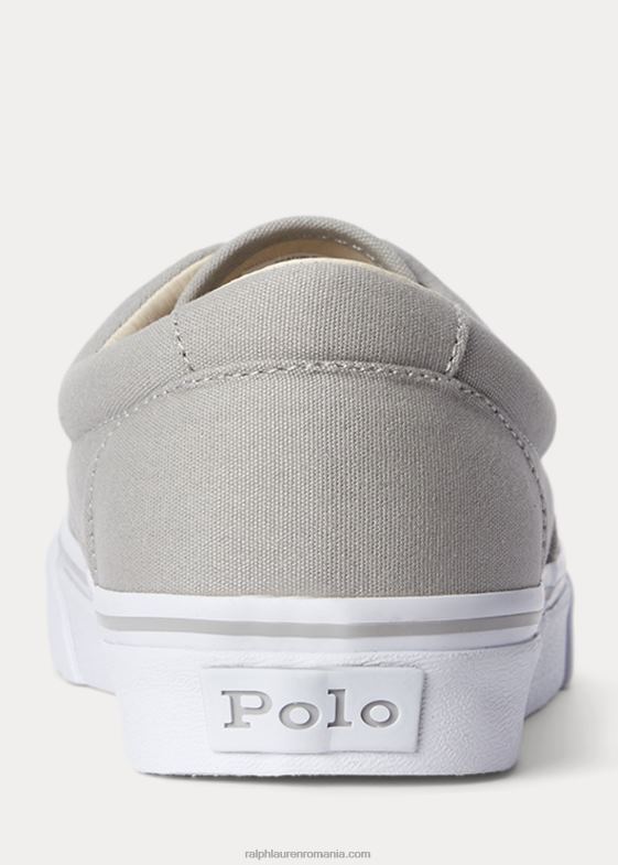 gri/alb moale bărbați Ralph Lauren adidași din pânză keaton 046882202