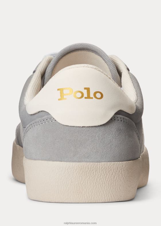 gri moale bărbați Ralph Lauren adidași din piele de căprioară curte 046881979