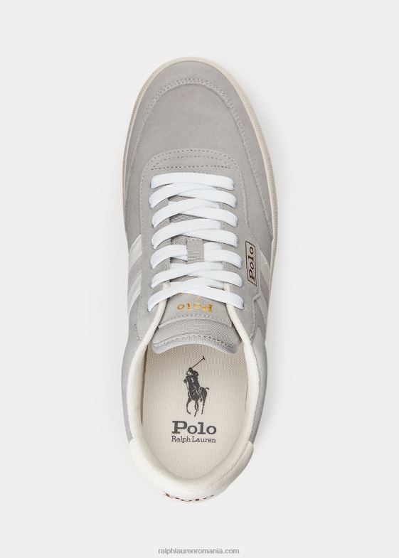 gri moale bărbați Ralph Lauren adidași din piele de căprioară curte 046881979