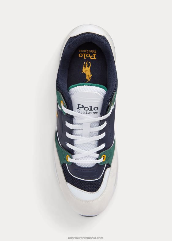 marină/pădure/aur bărbați Ralph Lauren adidași trackster 200 046881960
