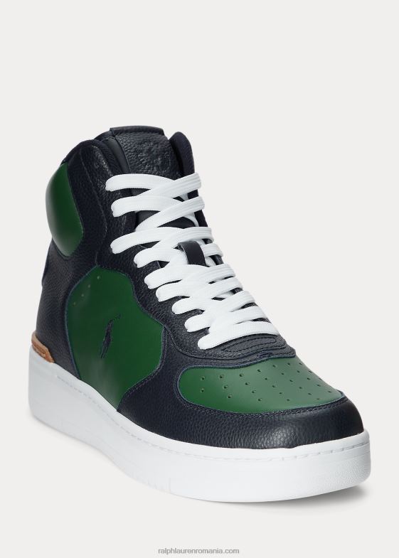 marina/pădure bărbați Ralph Lauren adidași masters mid din piele 046882007