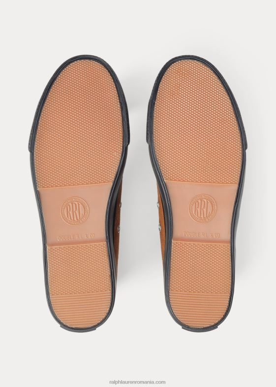 maro bărbați Ralph Lauren adidasi mayport din piele intoarsa 046882124