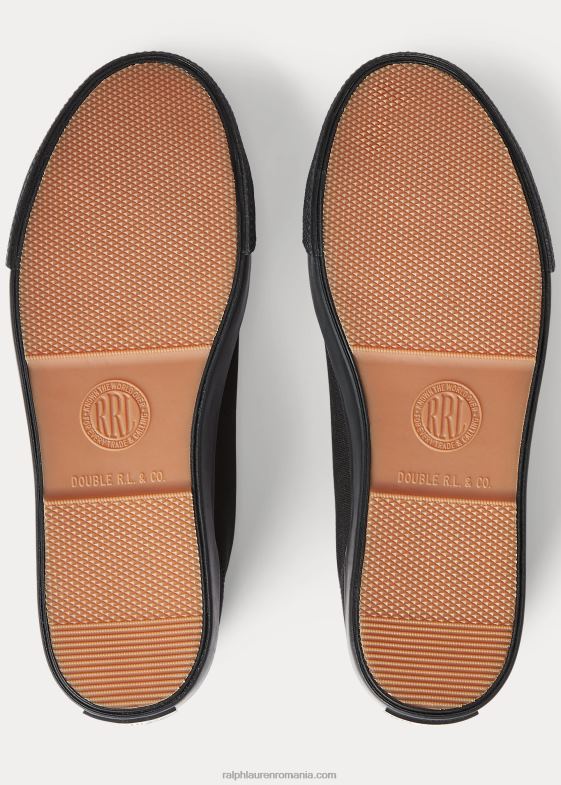 negru bărbați Ralph Lauren adidași din pânză 046881956