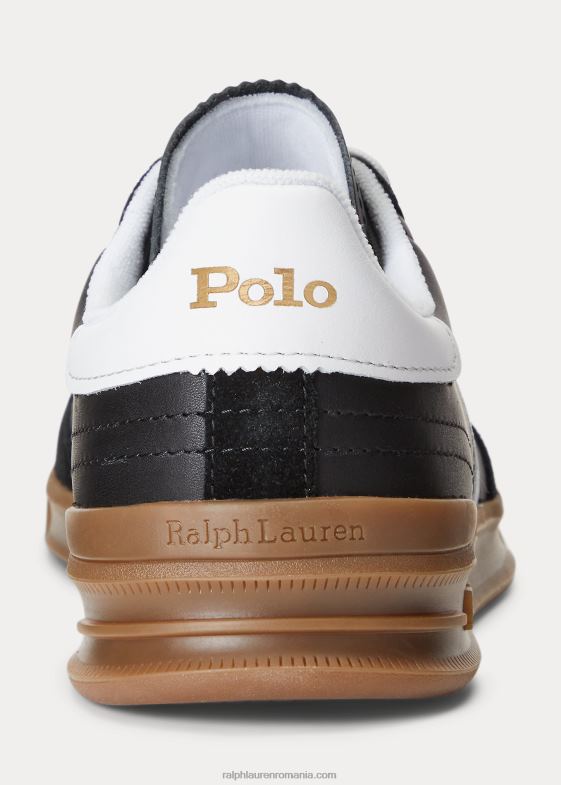 negru bărbați Ralph Lauren pantofi sport heritage aera din piele intoarsa si piele 046888727