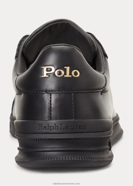 negru bărbați Ralph Lauren pantofi sport heritage court ii din piele 046882192