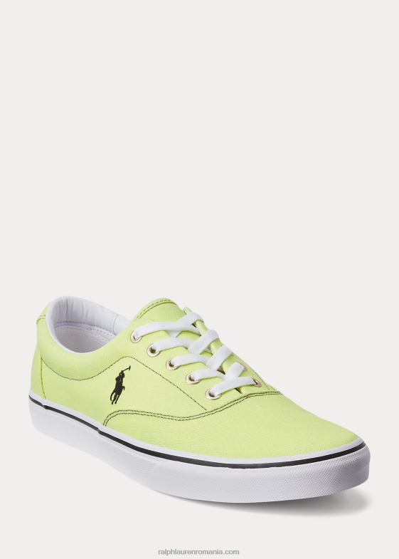 negru/galben de siguranță bărbați Ralph Lauren adidași din pânză Keaton care își schimbă culoarea 046882028