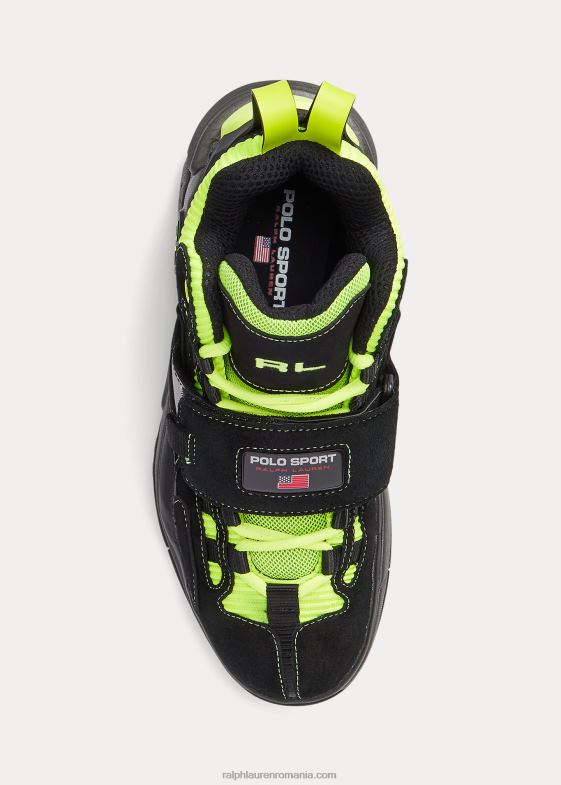 negru/galben de siguranță bărbați Ralph Lauren adidași ps100 înalți 046881934