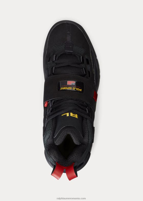 negru/rosu/galben canar bărbați Ralph Lauren adidași ps100 înalți 046881933