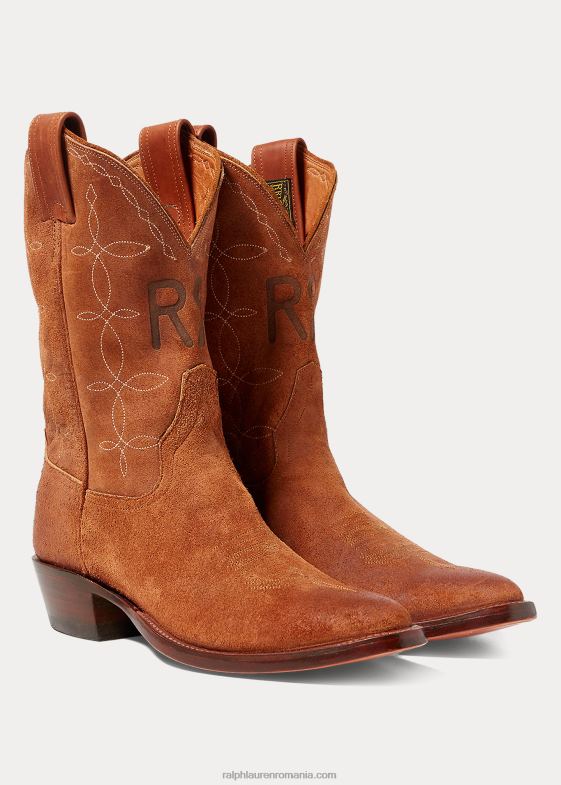 light java 002 bărbați Ralph Lauren cizme de cowboy din piele intoarsa 046882137