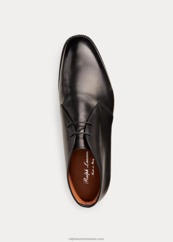 negru bărbați Ralph Lauren cizme chelsea din piele de vițel frasco 046882184