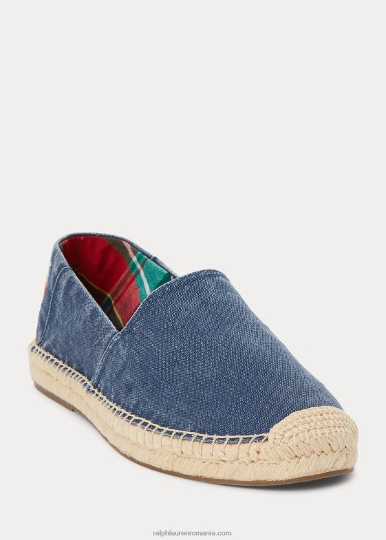 bleumarin deschis bărbați Ralph Lauren espadrile din pânză spălată cevio 046882069