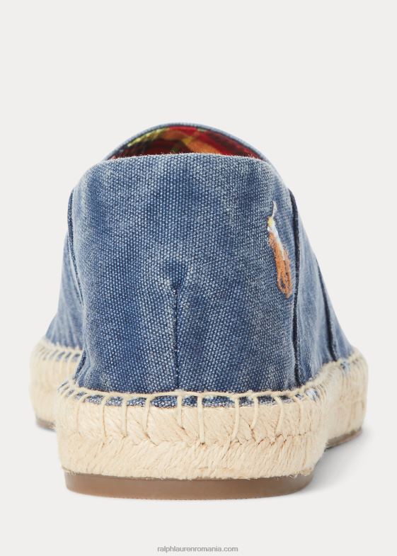 bleumarin deschis bărbați Ralph Lauren espadrile din pânză spălată cevio 046882069