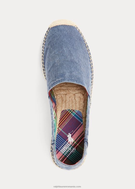 bleumarin deschis bărbați Ralph Lauren espadrile din pânză spălată cevio 046882069