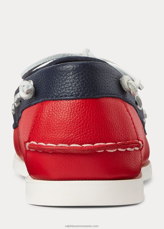bleumarin/roșu bărbați Ralph Lauren pantof de barcă din piele bicoloră merton 046882079