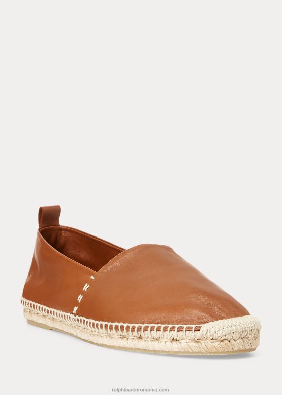 cuoio bărbați Ralph Lauren espadrile din piele de miel Bowsworth 046888732