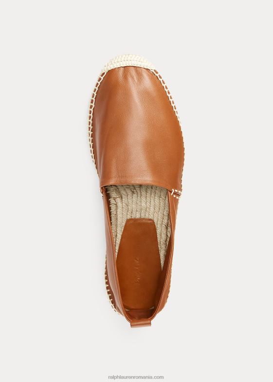 cuoio bărbați Ralph Lauren espadrile din piele de miel Bowsworth 046888732
