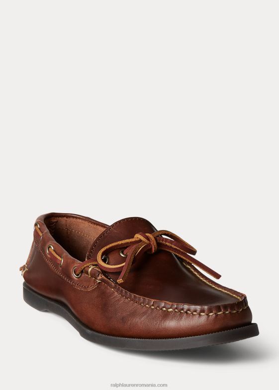 maro bărbați Ralph Lauren mocasin de tabără din piele 046882085