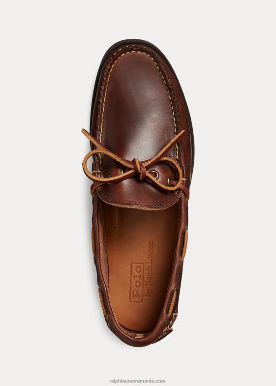 maro bărbați Ralph Lauren mocasin de tabără din piele 046882085