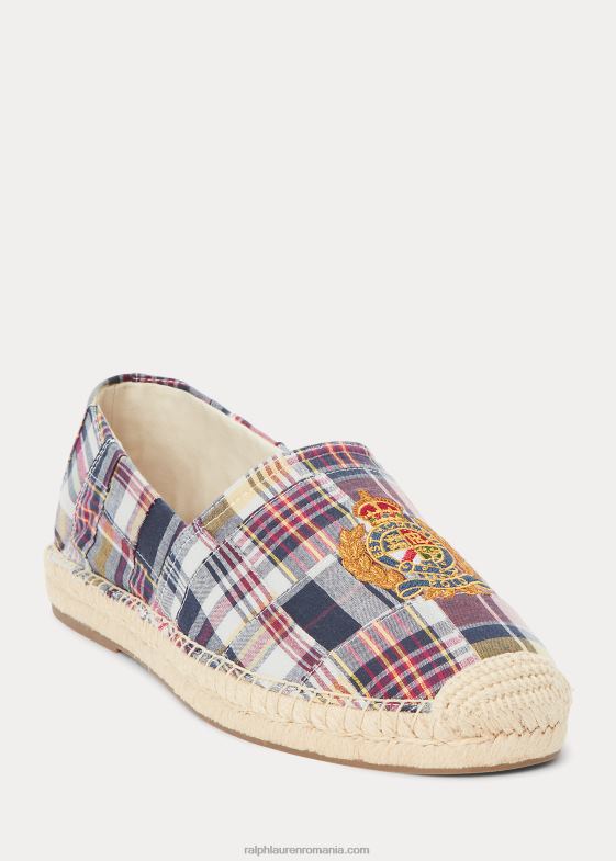 multi albastru bărbați Ralph Lauren cevio crest madras espadrile 046882073