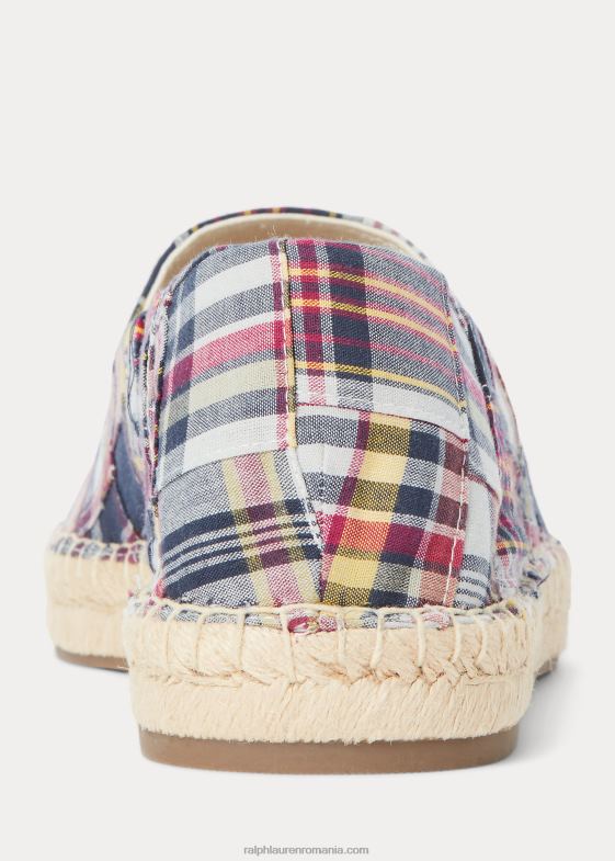 multi albastru bărbați Ralph Lauren cevio crest madras espadrile 046882073