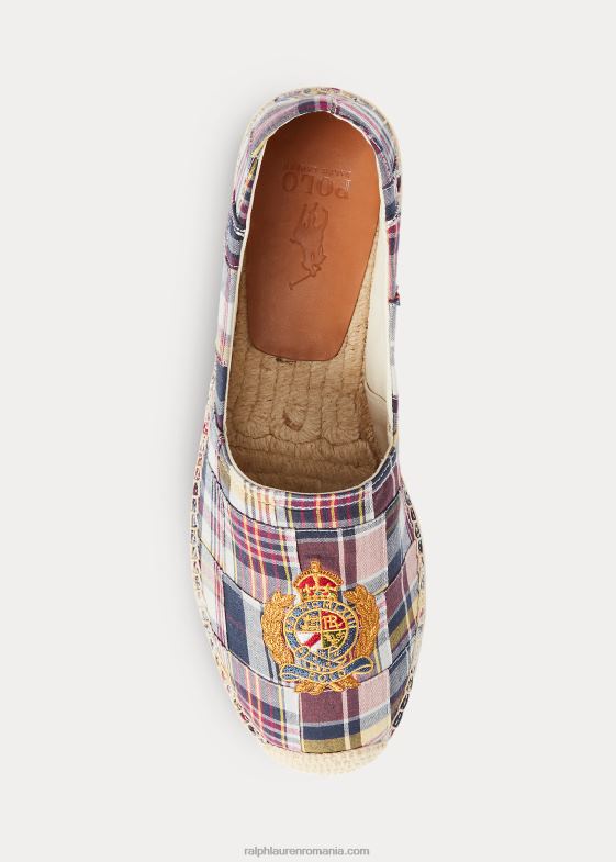 multi albastru bărbați Ralph Lauren cevio crest madras espadrile 046882073
