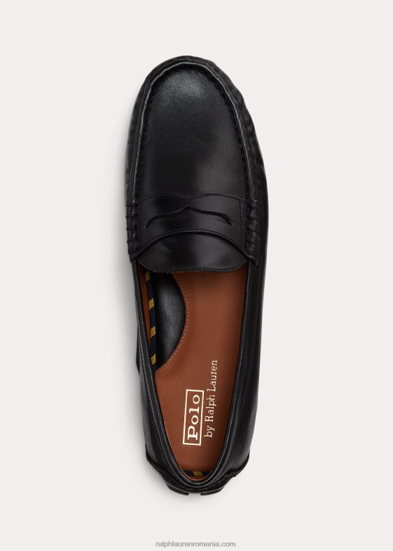 negru bărbați Ralph Lauren şofer din piele anders 046882099