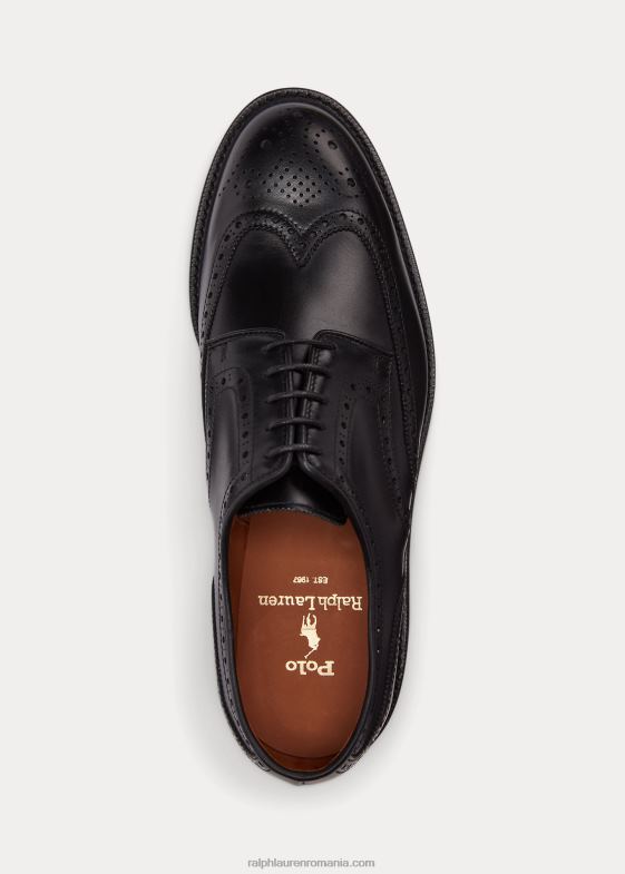 negru bărbați Ralph Lauren vârful aripii din piele brenton 046882114