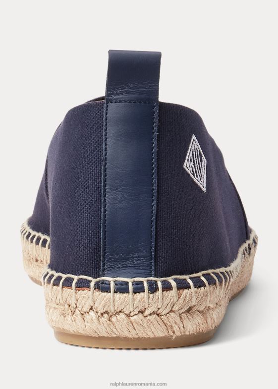 președinte clasic bleumarin bărbați Ralph Lauren espadrile din pânză cu monogramă Bowsworth 046882173