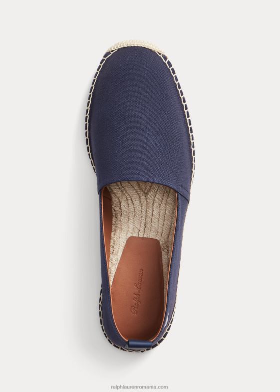președinte clasic bleumarin bărbați Ralph Lauren espadrile din pânză cu monogramă Bowsworth 046882173