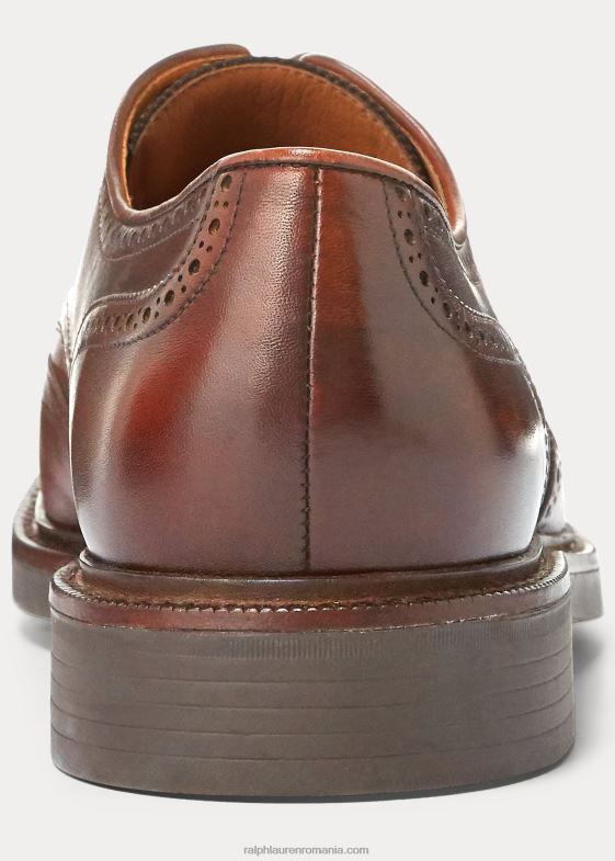 ruginiu pal bărbați Ralph Lauren vârful aripii din piele Asher 046882112